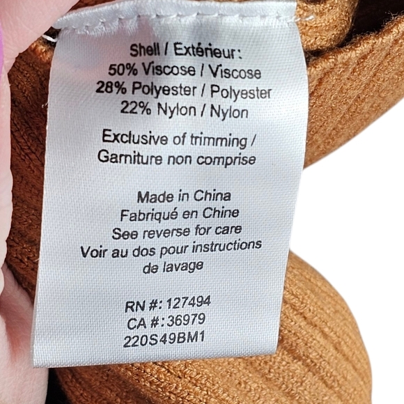 Heartloom Pamela Cami Toffee Ribbed Halter Tank Top With Beaded Neckline Sz M - Picture 10 of 12